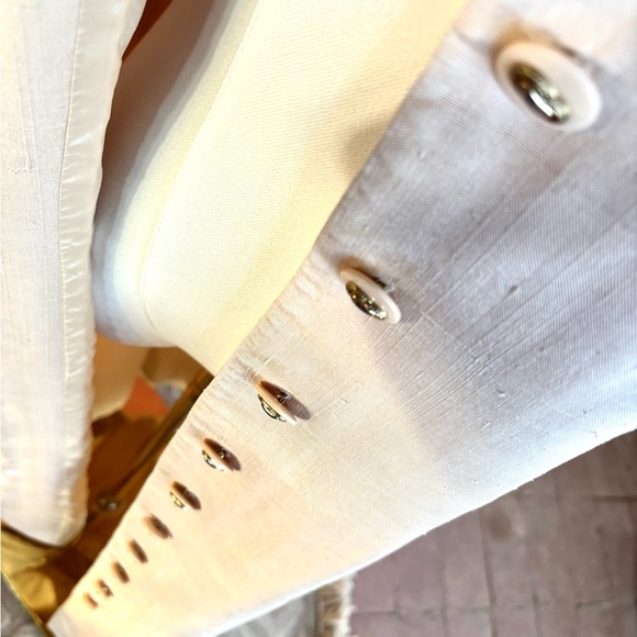 Vintage 80s silk midi shirt dress Sz 6 Sm / M - Picture 10 of 17